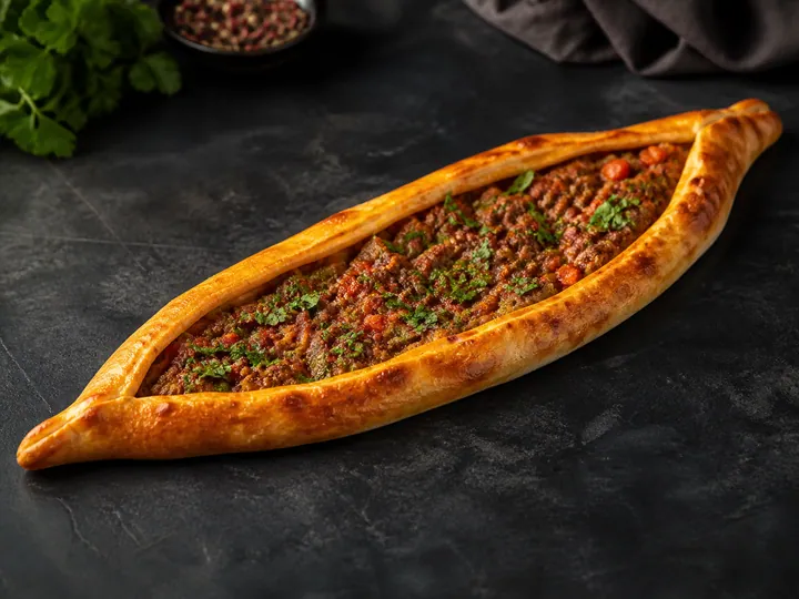 Pide mit Sucuk und Ei